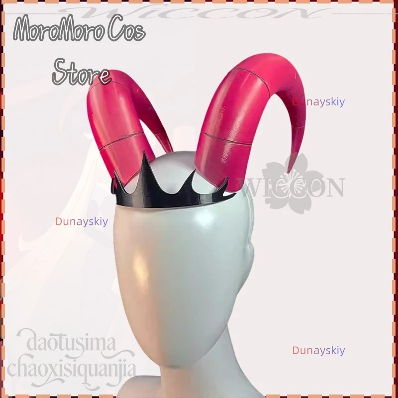 Anime Lilithh 3D Polylactic Acid Props Accessories Hotel Hassbin Cosplay Demon Horn Black Crown Headwear Horror Halloween Cos view 2