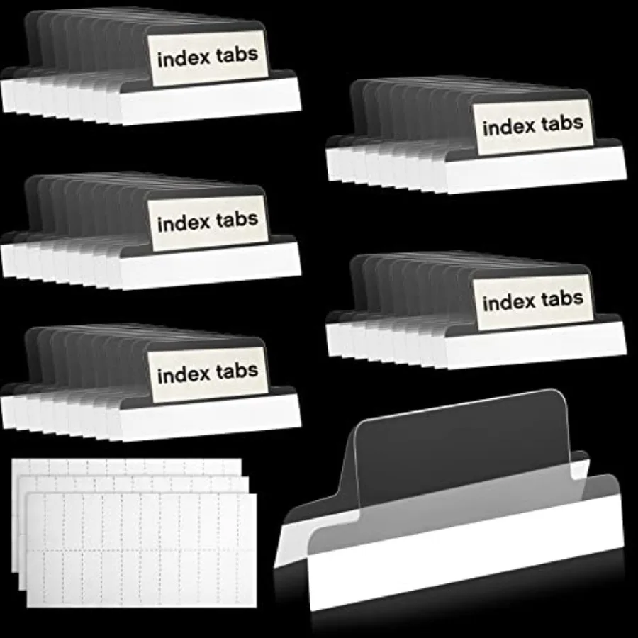 

Pieces Insertable Self Adhesive Tabs with Printable Inserts 1 Inch Clear Index Tabs Sticky Plastic Divider Planner on File Fold