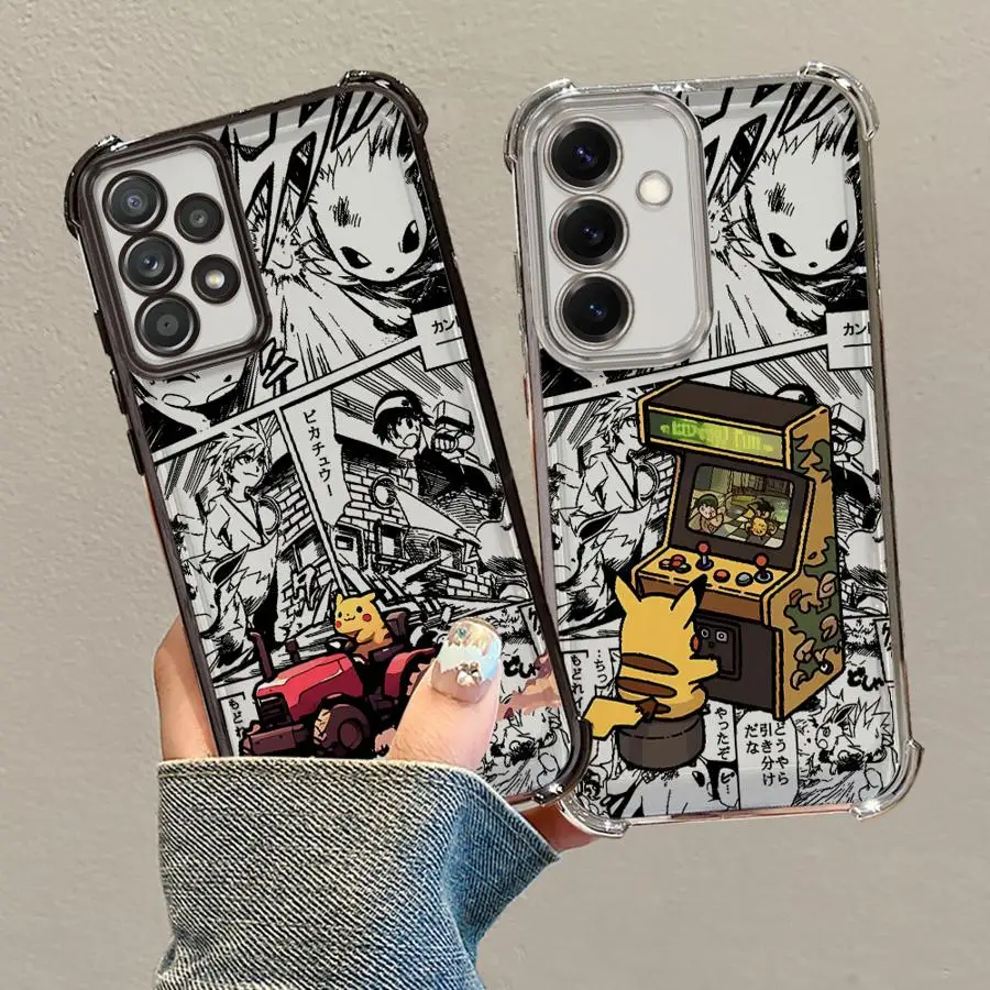 لطيف بيكاتشو لينة فوندا عودة غطاء الهاتف حقيبة لهاتف سامسونج غالاكسي A22 A12 A15 A30 A14 A25 A24 A36 A23 A35 A16 A13 #6