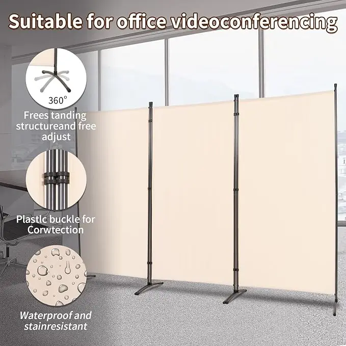 Room Divider Wall 3 Panels 6 FT Tall Partition Room Dividers and Folding Privacy Screens, Portable Wall Divider for Room Separat