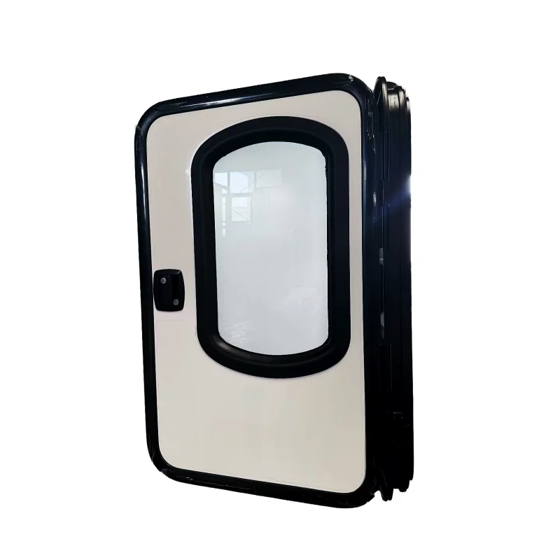 Trailer Parts 600x900mm Teardrop Trailer Door with Round Corner with Tempered Glass Fixed Window for Camper Truck Trailer view 4