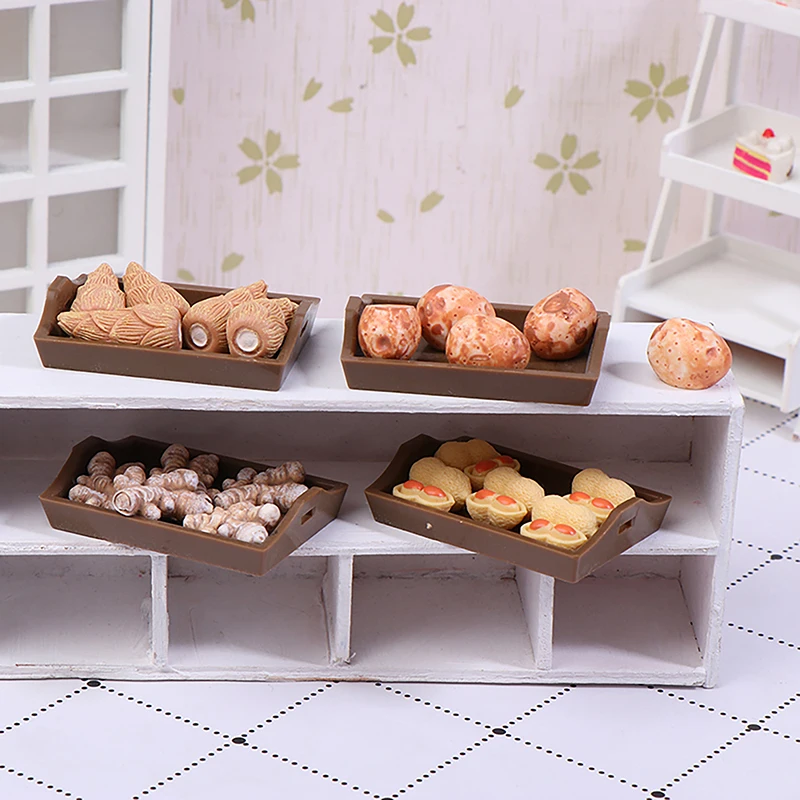 1/12 simulazione casa delle bambole verdura con Set di vassoi casa delle bambole in miniatura cucina cibo decorazione bambole accessori per la casa