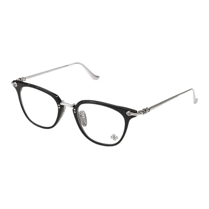 Chrome Hearts Square Eyeglass Frames Unisex SHAGASS-BK/SS