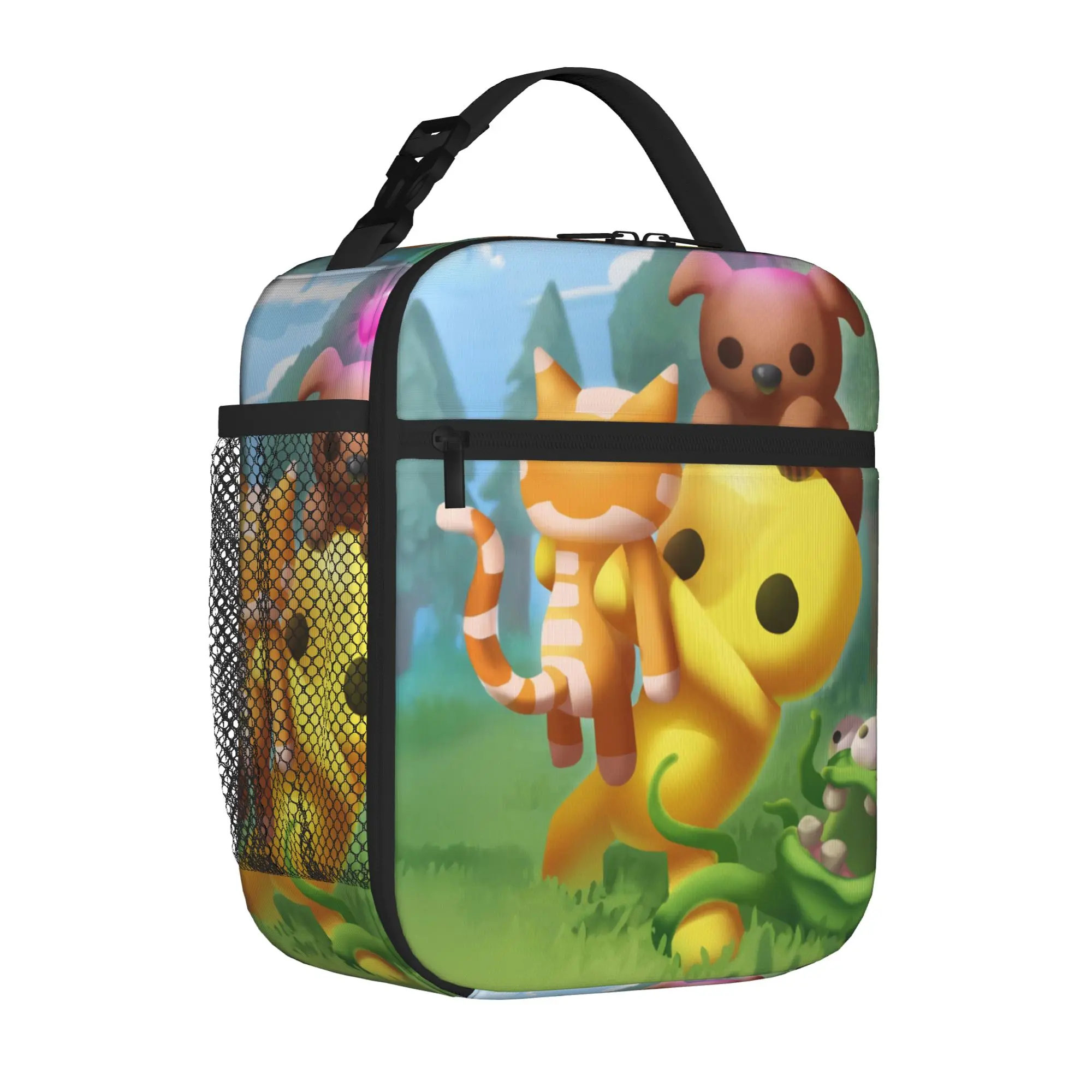 Insulated Lunch Tote Bag Wobbly Life Sandbox Game Y2K Cartoon Funny Thermal Cooler Lunch Storage Food Box with Handle Outdoor