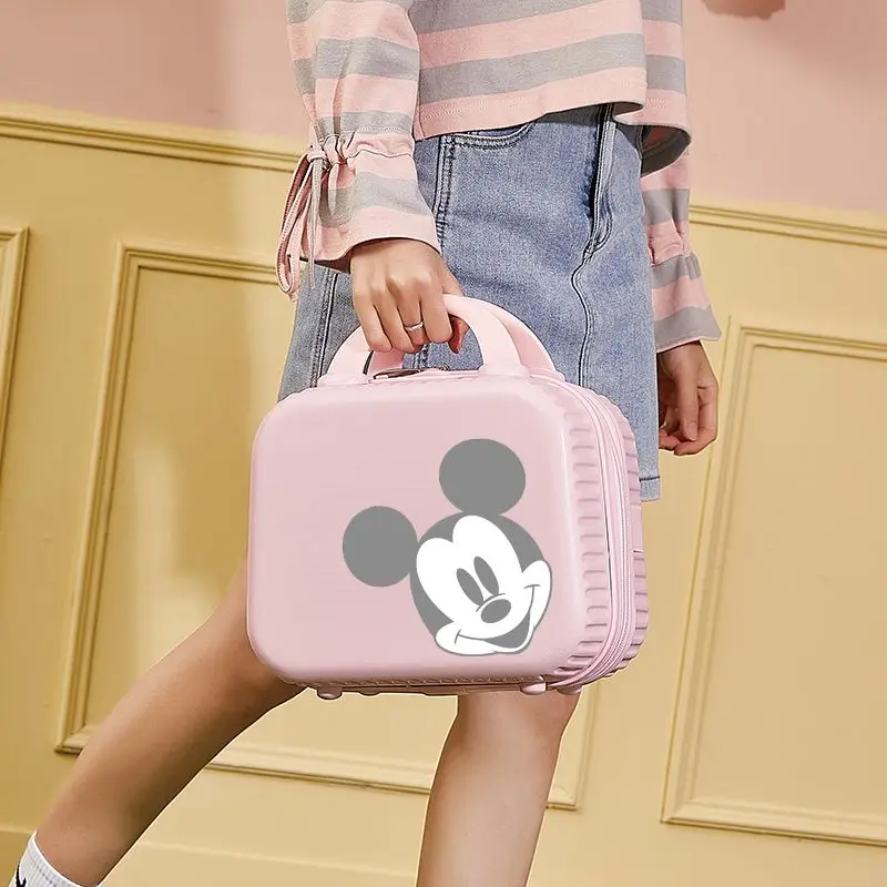 Disney authentic Mickey Kawaii creative graffiti makeup case 14-inch portable large-capacity suitcase with durable zipper gift