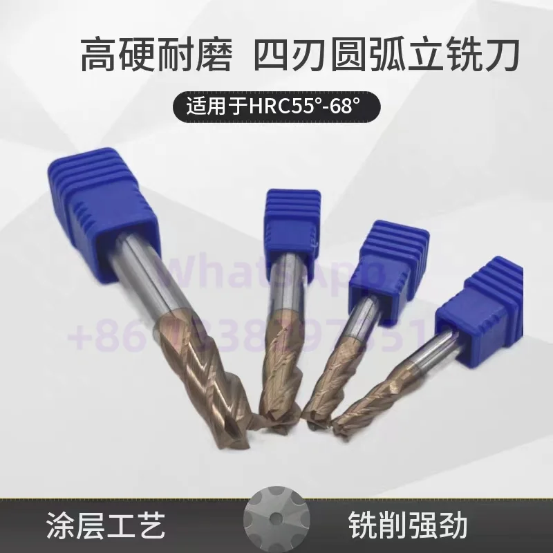 

Фрезерная головка фрезерная головка HMX-4R-D8 D10 D12 R0.2 R0.5 R1.0 R2.0 R3.0 ZCC 68HRC