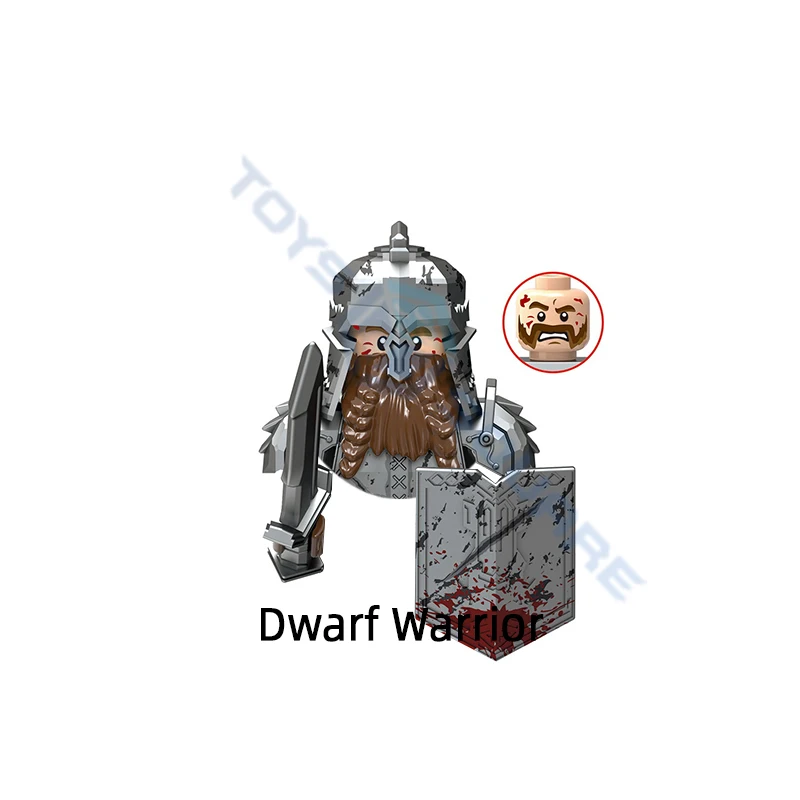 The Dwarf Warrior Model Blocks MOC Bricks Set Gifts Toys For Children X0314