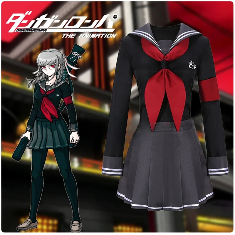 Anime Dangan-Ronpa Danganronpa Peko Pekoyama przebranie na karnawał stroje dla dorosłych kobiet mundurek marynarski dziewczyna Top spódnica JK jednolity Halloween