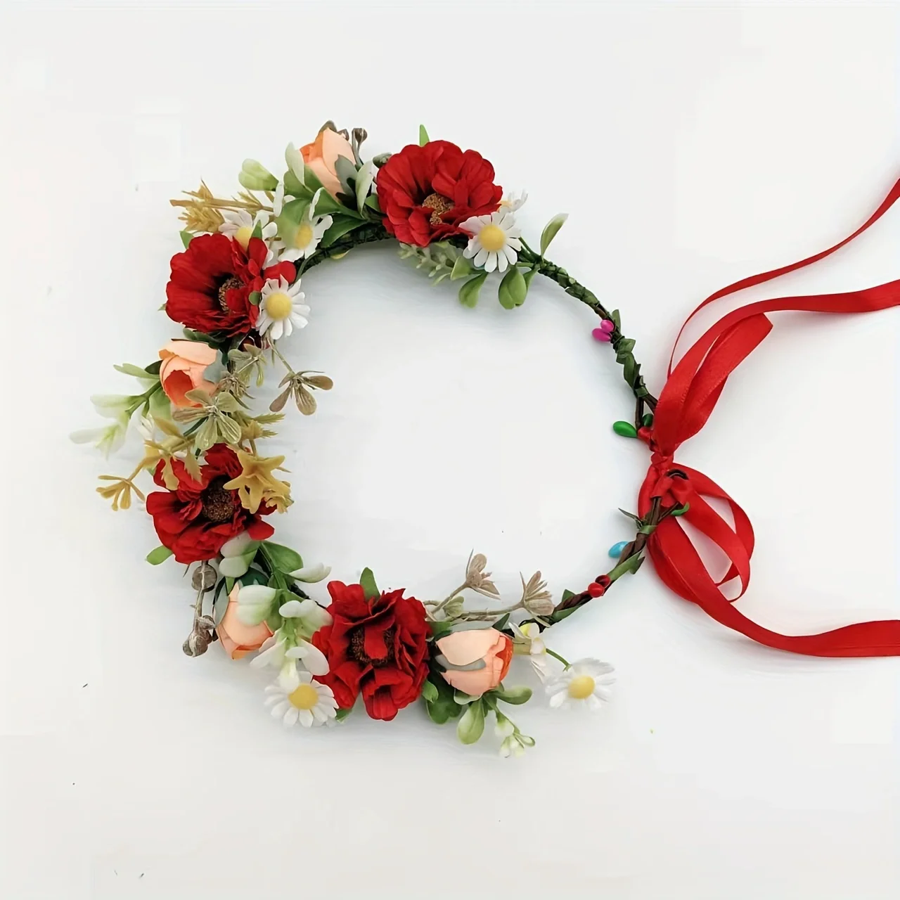 New Forest-style Floral Headband, Exquisite Flower Crown Hair Accessory for Outdoor Photography and Travel Portrait Photography