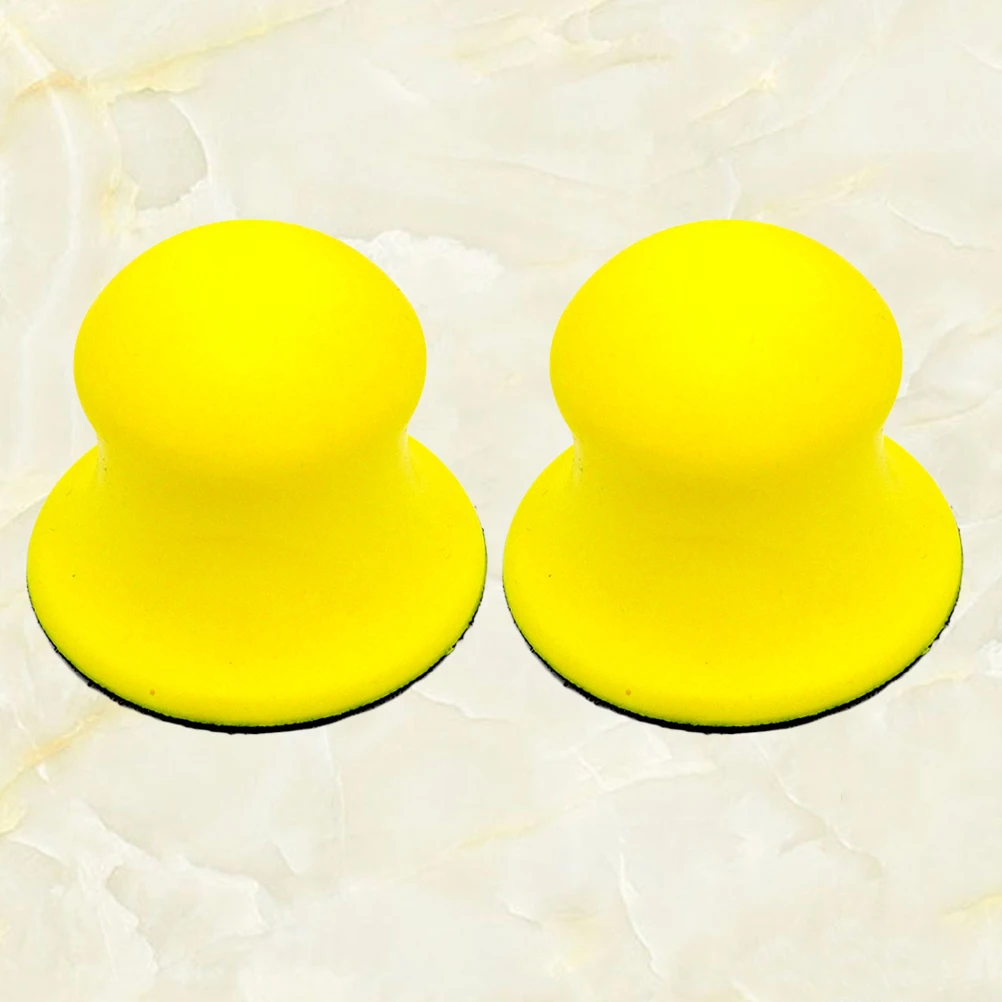 

2pcs 3Inches Sanding Disc Holder Pu Hand Grinding Polishing Pad Comfortable Light Easy Clean Durable Hook Loop For Wood