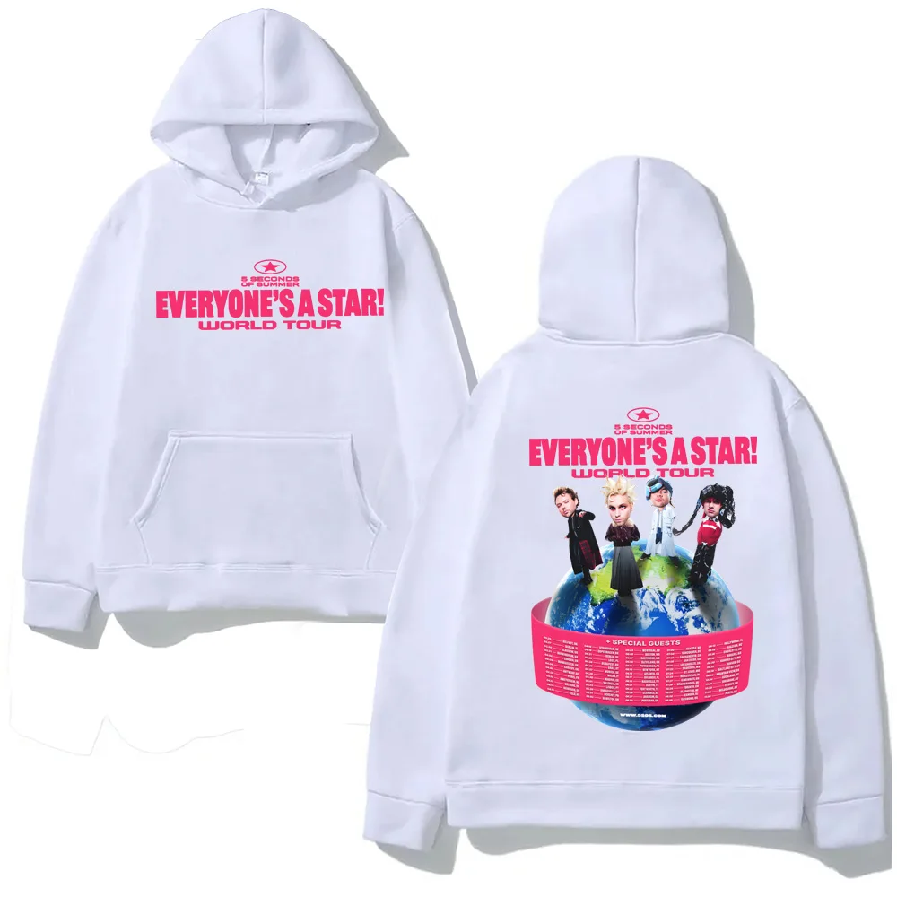

5 Seconds of Summer Hoody EVERYONE'S A STAR! WORLD TOUR 2026 Hooded Casual Sweatshirt Moletom Cartoon High Quality Winter Hoody