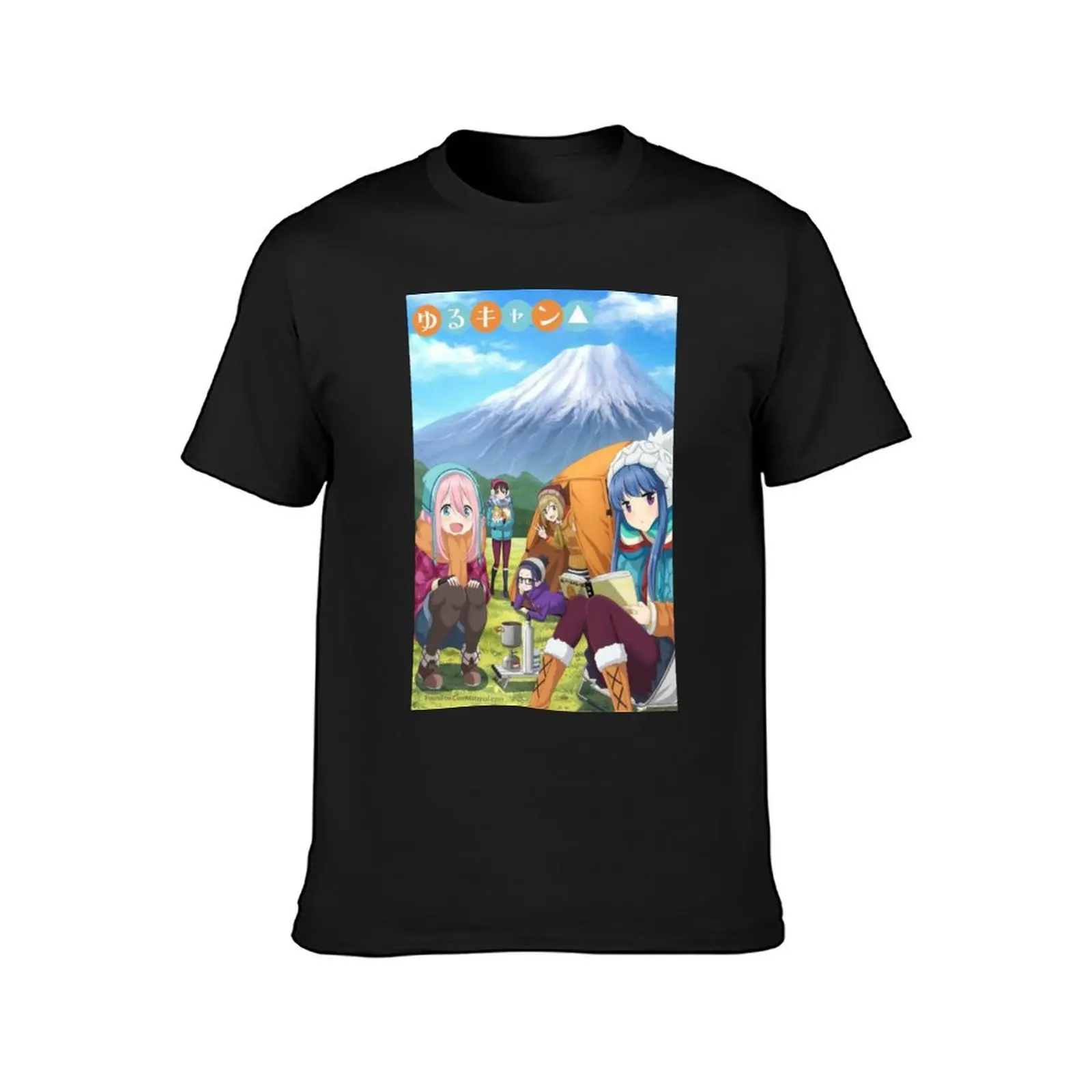 Yuru Camp Laid Back Camp Movie Anime T-Shirt plus sizes plus size tops graphics black t shirts for men