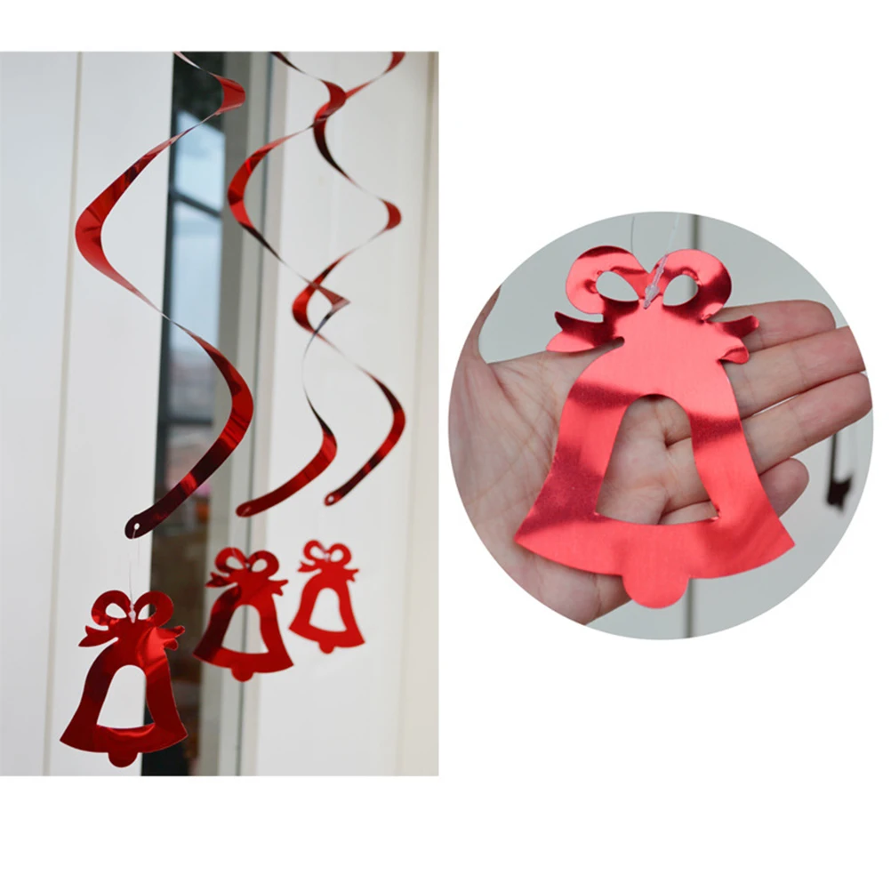 

12Pcs Hanging Swirl Spiral Ceiling Streamers Christmas Wedding Birthday Party Festival Photo Backdrops Decorations