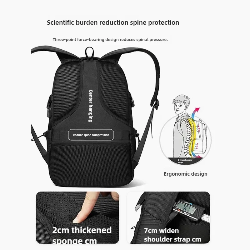 New Backpack Men's large capacity business travel bag Computer backpack hiking bag junior high school student bag