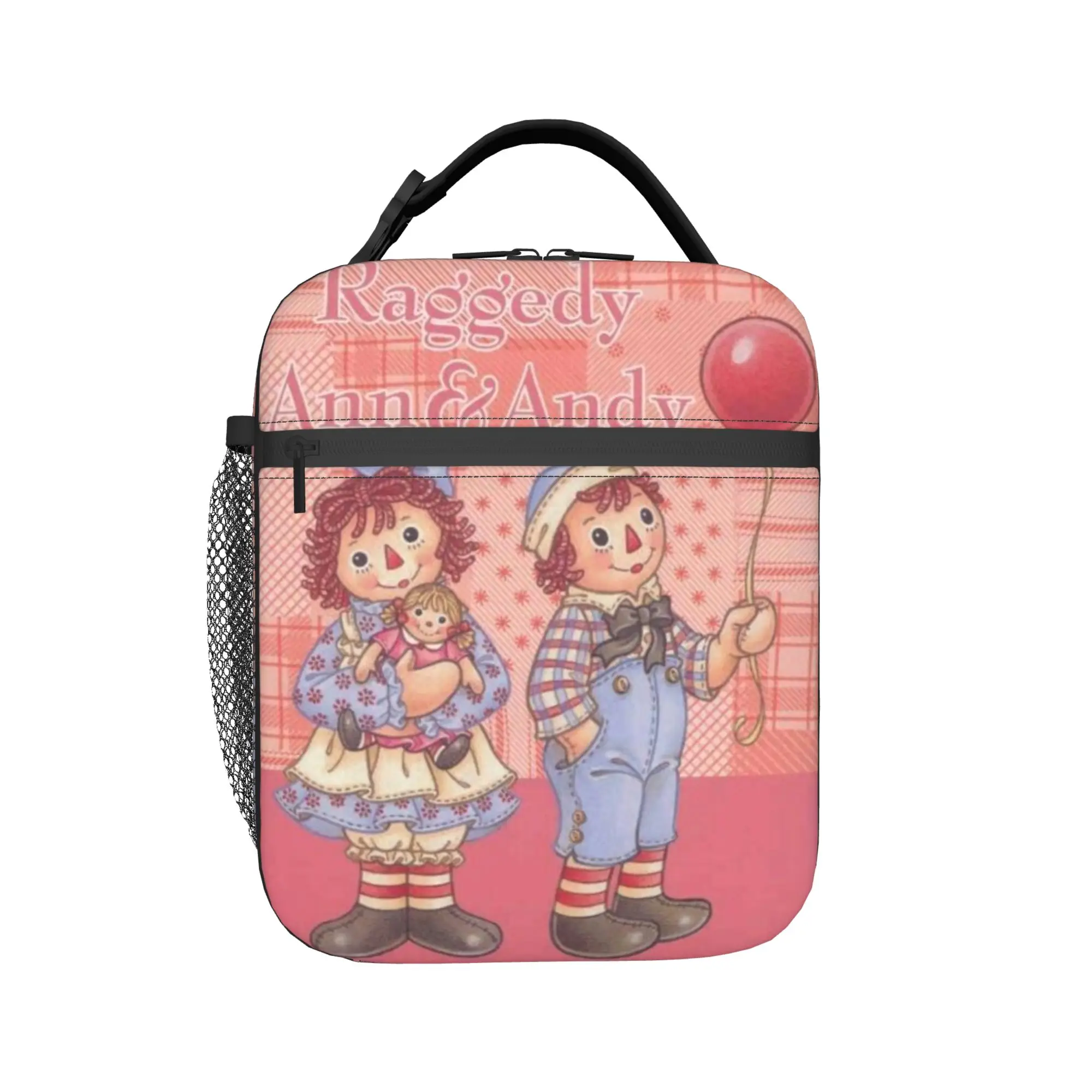 Raggedy Ann Accessories Bolsa térmica isolada para escola, escritório, bolsa de armazenamento de alimentos, caixa térmica portátil para almoço