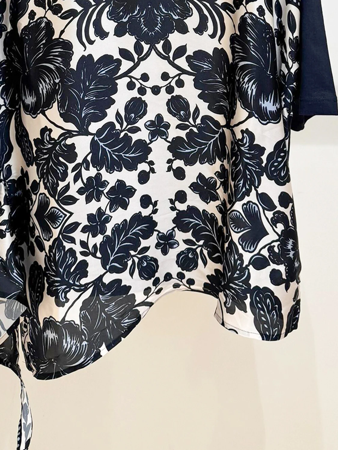 

Pure Cotton Floral Print Loose T-irt Women's Premium Summer Design Sensation S Home South Oil Upper Body Commute Sle