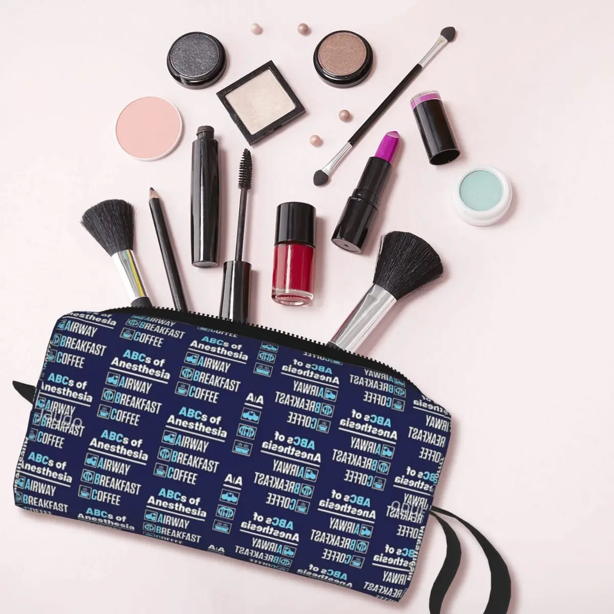 Anesthesiologist Anesthesiology Doctor Nurse Makeup Bag Cosmetic Dopp Kit Toiletry Cosmetic Bag Women Beauty Travel Pencil Case