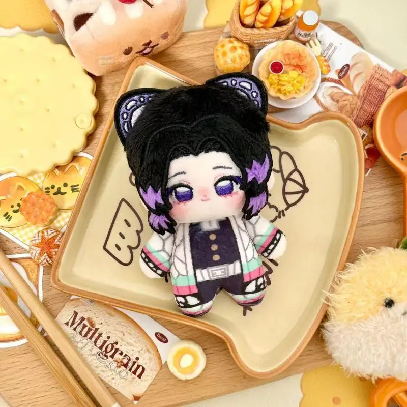 Demon Slayer Kochou Shinobu Q Version Facial Embroidery Soft Plush Doll Transparent Backpack Decoration Friend's Birthdays Gifts