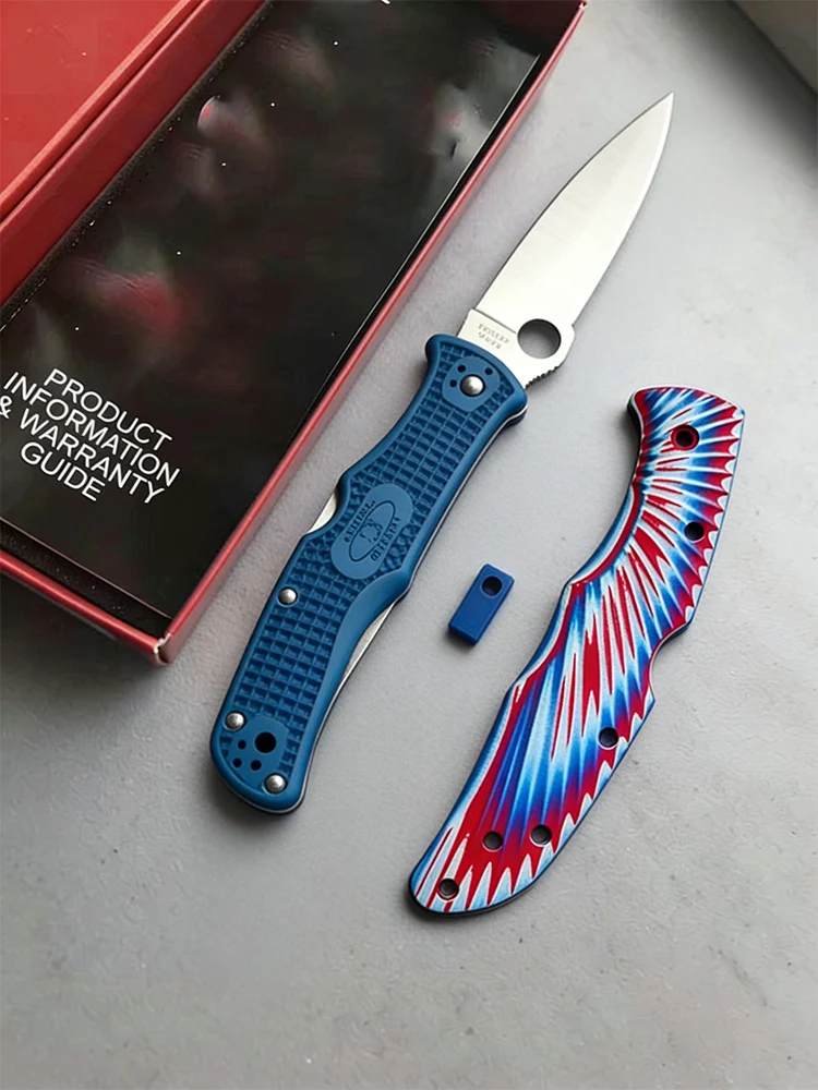 Escamas de mango G10 personalizadas con patrón de telaraña en 4 colores para cuchillo Spyderco Endura 4 C10, piezas de repuesto para fabricación DIY