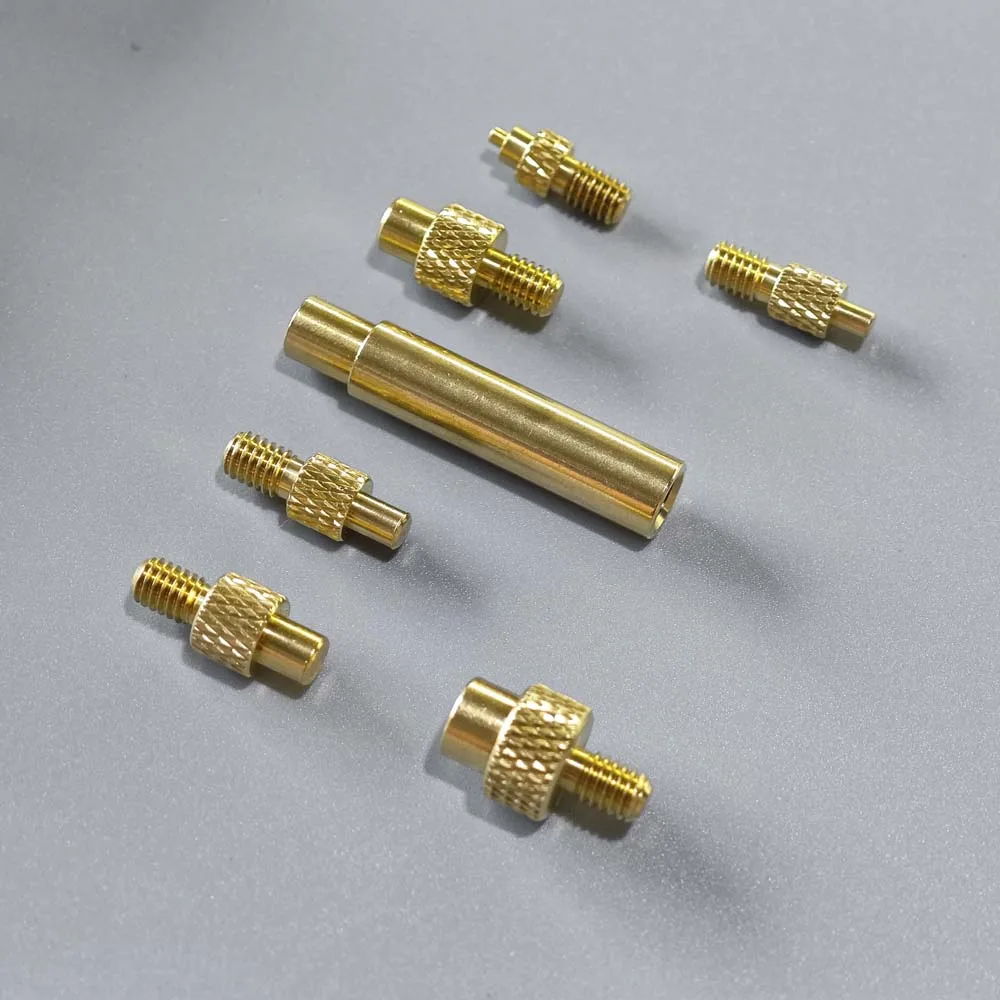 Seleadlab Brass Hot Melt Insert Knurled Nut Implant Machine Copper Guide Head M2 M3 M4 M5 M6 M8 Brass Thread Embedded Kit