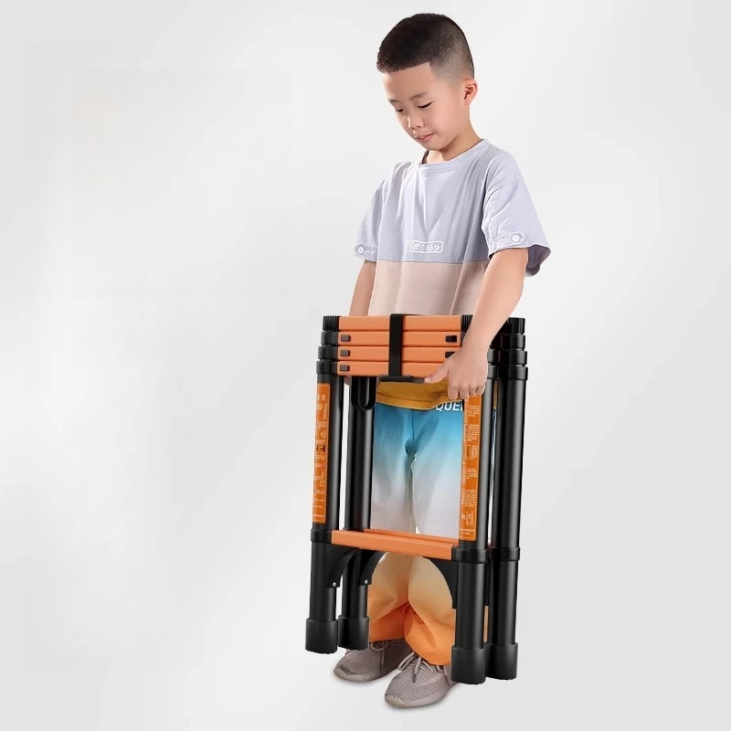 

Ladder Household folding multifunctional telescopic indoor herringbone ladder Aluminum alloy thickened lift project Safety