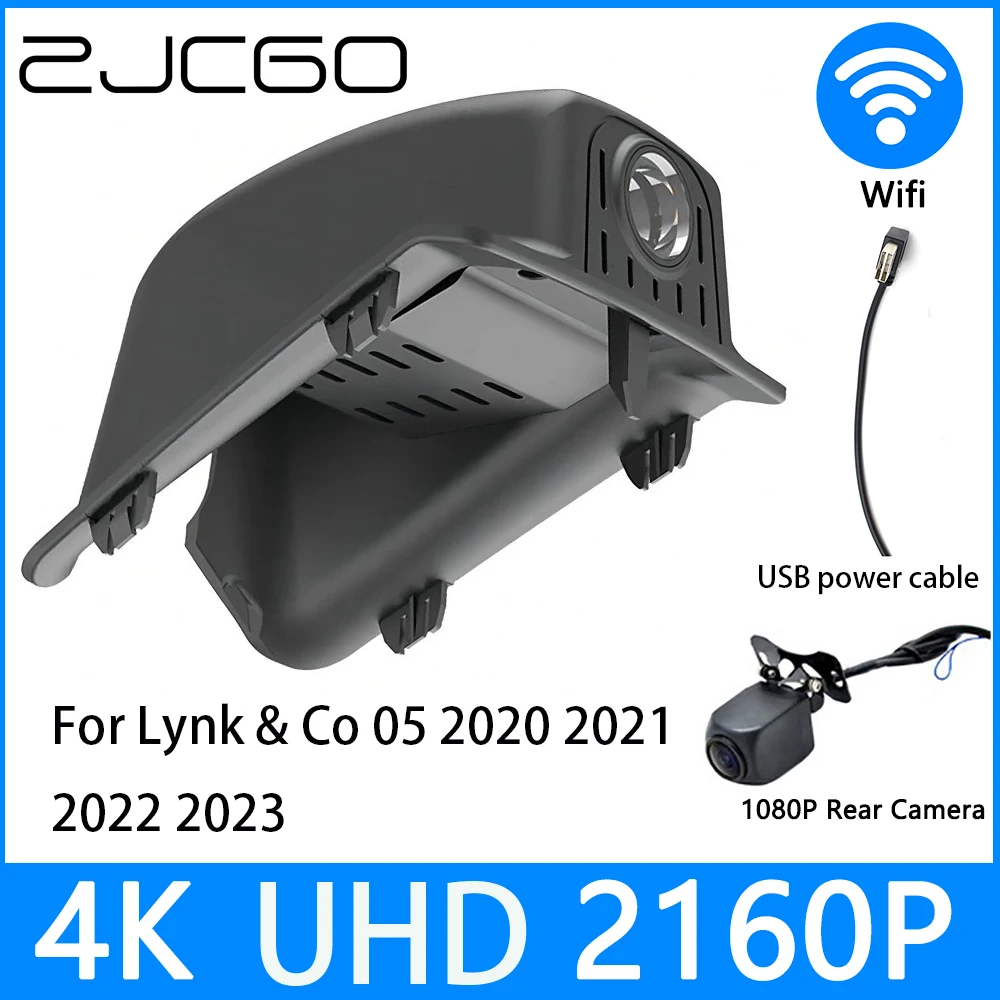 

Видеорегистратор ZJCGO 4K UHD 2160P, Автомобильный видеорегистратор DVR с ночным видением для парковки Lynk & Co 05 2020 2021 2022 2023