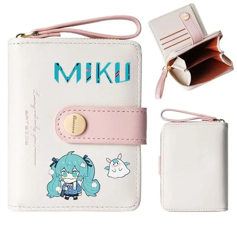 Hatsune Miku MIKU 2D شخصية kawaii الإبداعية الرسوم المتحركة الطرفية محفظة لطيف طالب تغيير حافظة للبطاقات هدية عيد بالجملة #1