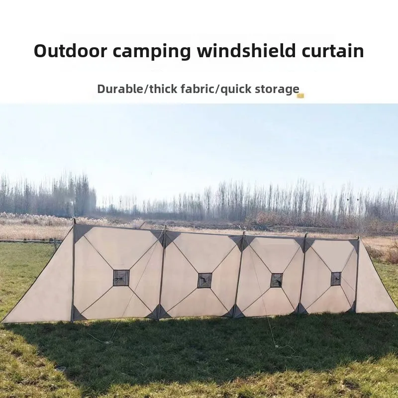 

Outdoor Windshield Windproof Camping Board Portable Windshield Cloth Winter Warm Screen BBQ Picnic Folding Enclosure