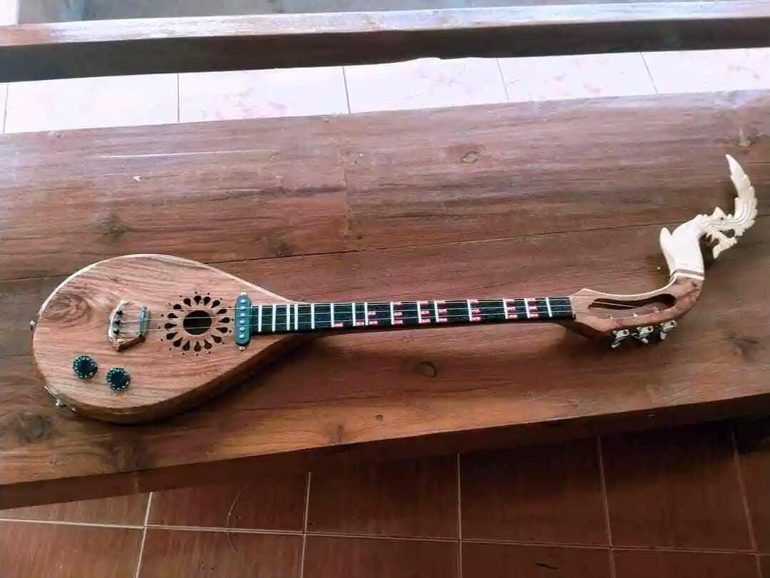 Thailand Laos Electric Box Guitar Electric Acoustic Mandolin Mandolin Folk Plucked String Instrument
