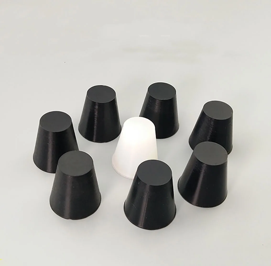 1/2/5/10pcs 1.5-16mm Clear/Black Soild Conical Silicone Rubber Plugs Blanking Stopper Tapered Plug Seal End Cover Caps