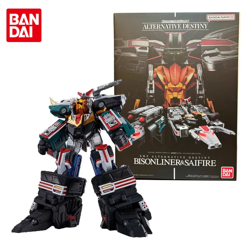 

Фигурки героев аниме Bandai оригинальные Shokugan SMP Choujuu Sentai Liveman BISONLINER SAIFIRE, игрушки для мальчиков и девочек, подарок для детей