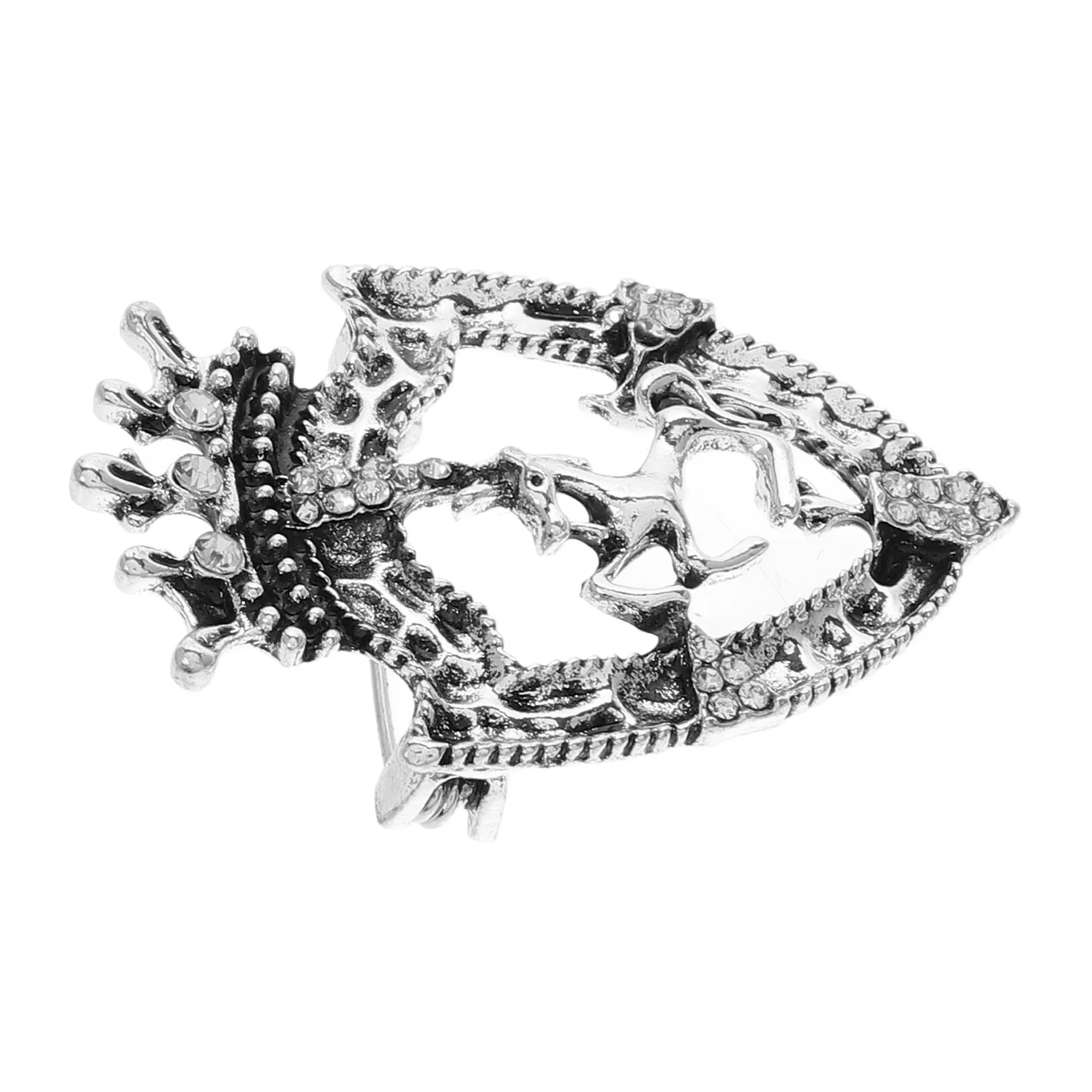 

Vintage Brooch for Men Zinc Alloy Crown Lapel Pins Retro Horse Badge Suit Accessories Vintage Brooch Pin Old Fashioned Decor