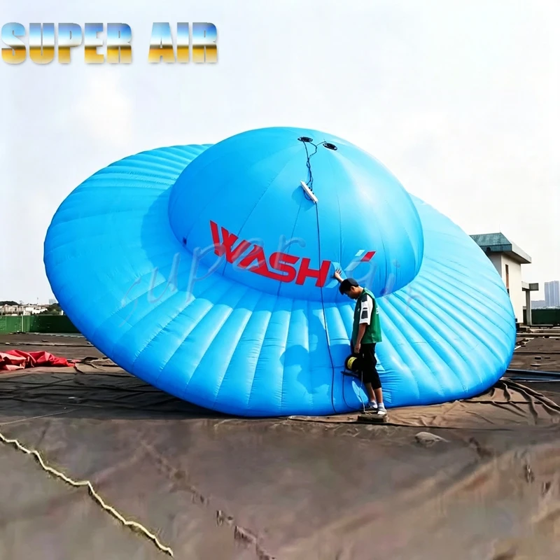 Custom Giant LED Inflatable UFO Flying Saucer Model for Space Theme Exhibition, Mall Event, Festival & Sci-Fi Themed Activity