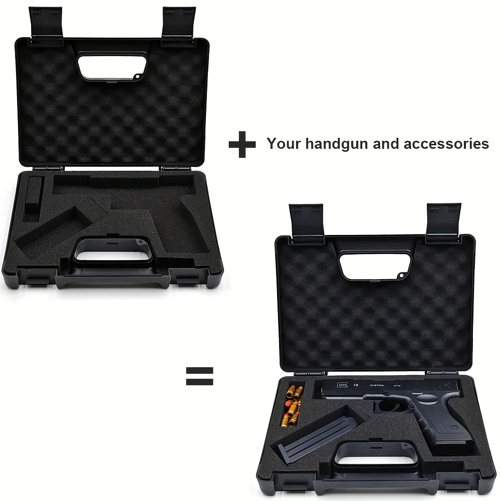 ยุทธวิธี Tsa ได้รับการอนุมัติอาวุธปืน Travel ปืนพกกระเป๋า 9mm Revolver-Hard Shell กล่องกันน้ําสําหรับผู้ที่ชื่นชอบปืน