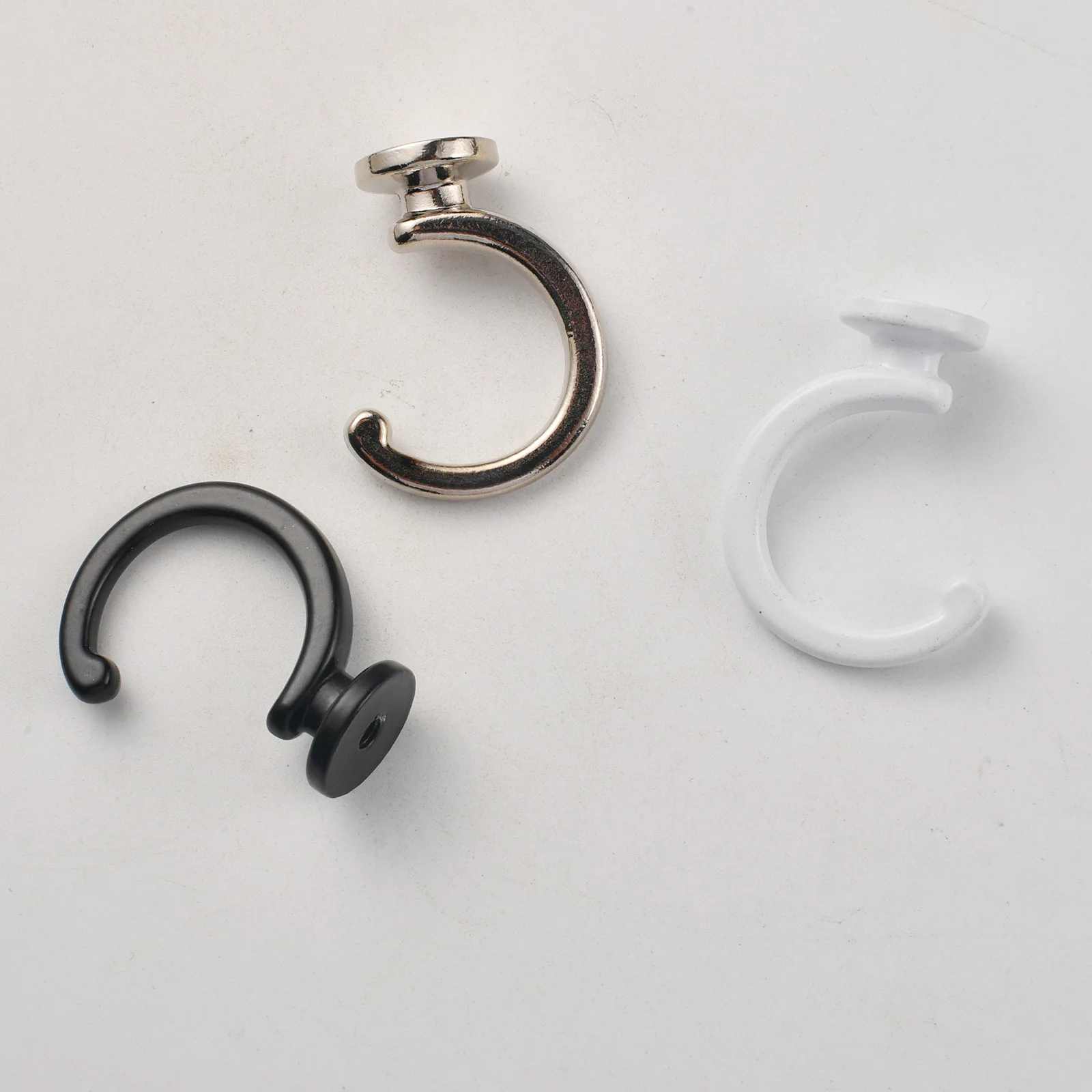 simple small cloakroom wall round curved hanger hook zinc alloy