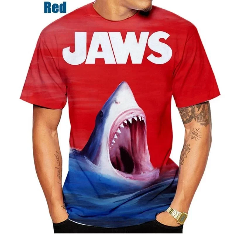 2023 Men/Women Shark 3D Print T Shirt Horror Movie Jaws Tshirt  Hip Hop Streetwear Tee Cool Clothes Tops