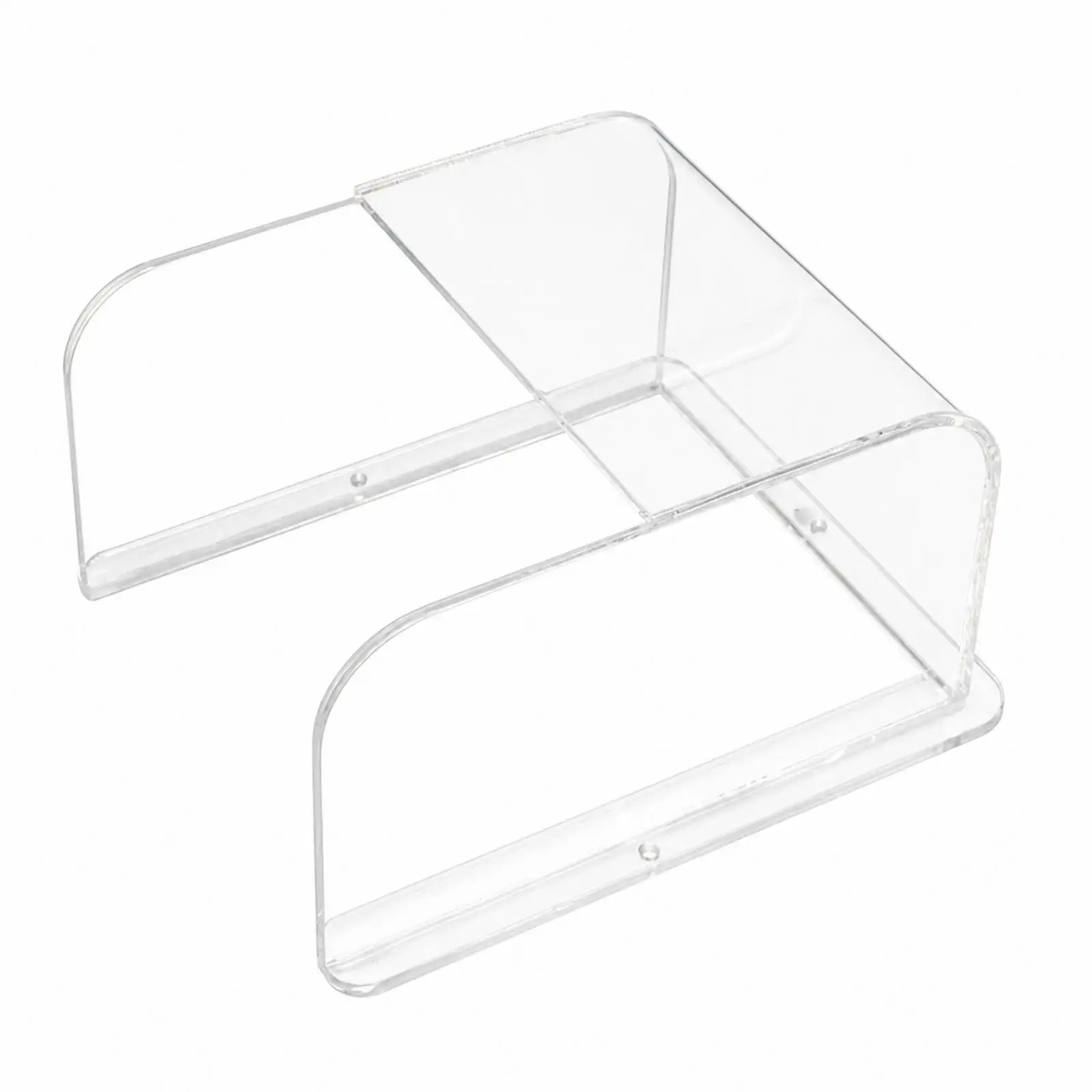 Transparent Access Control Rain Cover Sun Protection Rigid Three-Sided Hooded Cover with Mounting Flange Weatherproof for Gates,