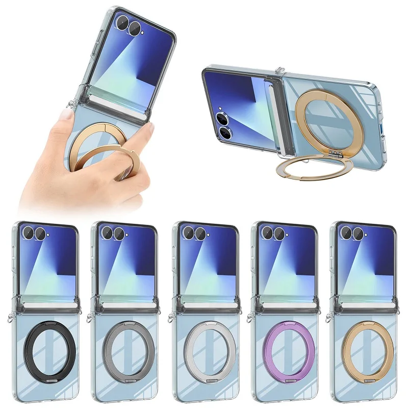 

Back Magnetic Phone Case for Samsung Galaxy Z Flip7/Z Flip 6 with 360 ° Rotating Stand