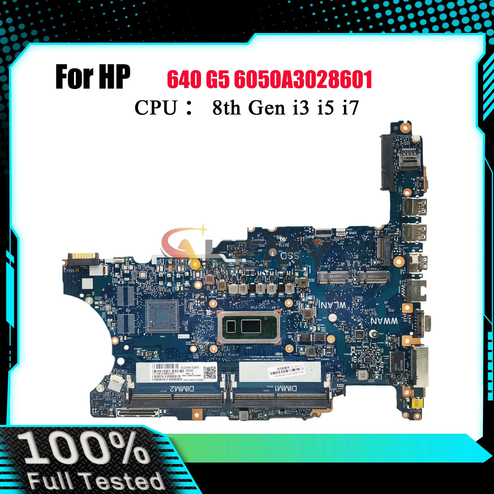

Материнская плата для ноутбука HP ProBook 640 G5 6050A3028601 L58709-601 L58710-601 с i5 i7 8 процессоров UMA DDR4 протестирована нормально