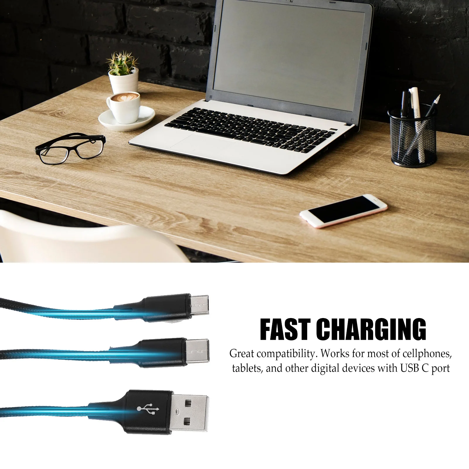 

Charging Typec Data Line Dual Head USB Cable Widely Compatible with Most Digital Devices USB Date Line