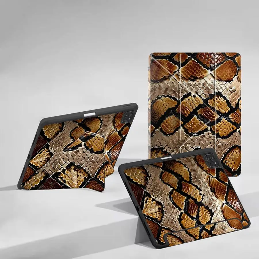 

Fashion Snakeskin Pattern Holder Cover Tablet Case For iPad Pro 2025 Pro 11th 10th 9th 8th 7th 12.9inch Air 4 5 M3 M2 1 2 M4