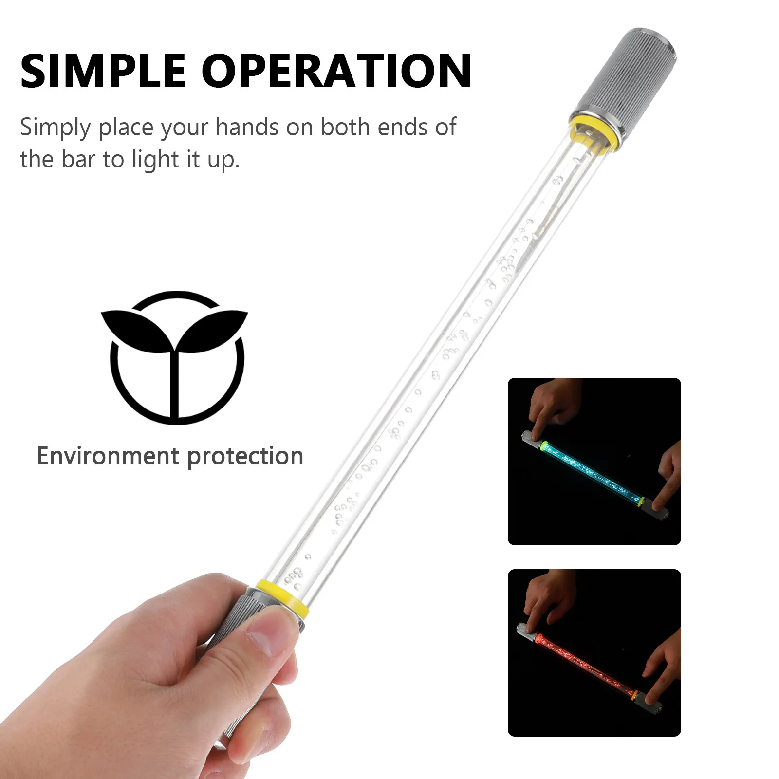 1Set Human Body Conductive Rod Scientific Experiment for Kids Colorful Glowing Educational Science Experiment Kit Conducting