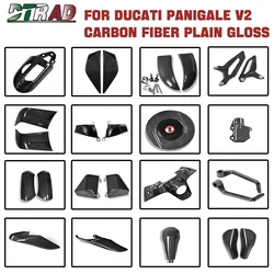 For DUCATI Panigale V2 2020 2021 2022 2023 Motorcycle Plain Gloss Carbon Fiber Body & Frame Covers Full Fairings Modified Parts