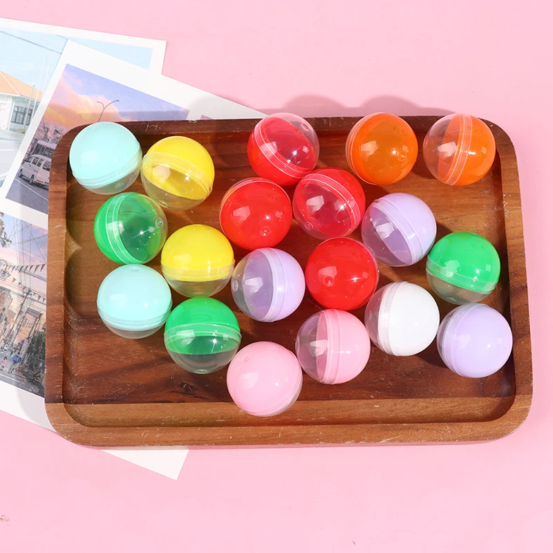 DIY Surprise Capsule Set 100Pcs Half Clear Half Opaque Plastic Balls, Create Your Own Mystery Toys, Wedding Favors or Calendars