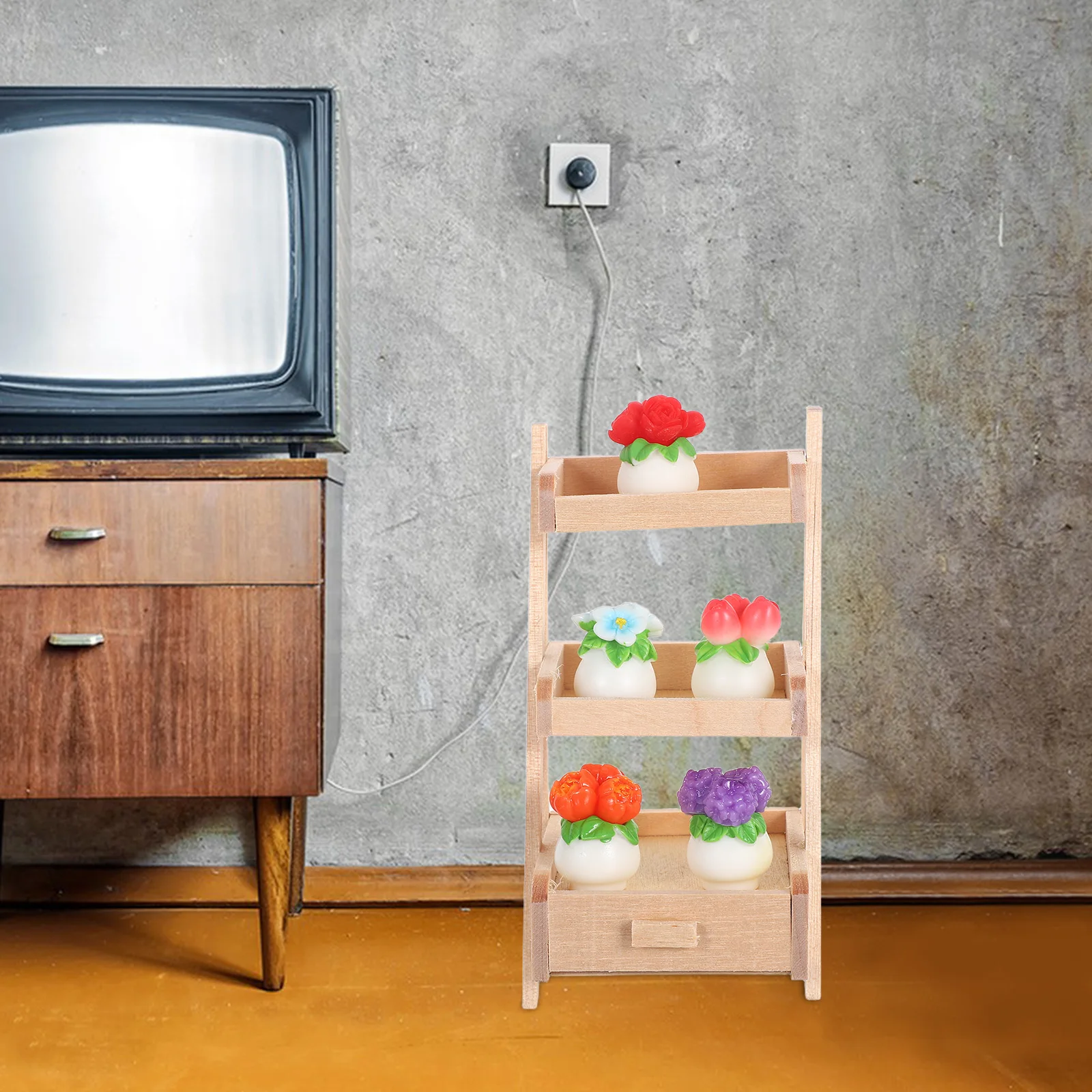 

1set 1Set Miniature Potted Plants Dollhouse Decor Realistic Resin Fake Greenery For Balcony Office Space-Saving Mini Garden