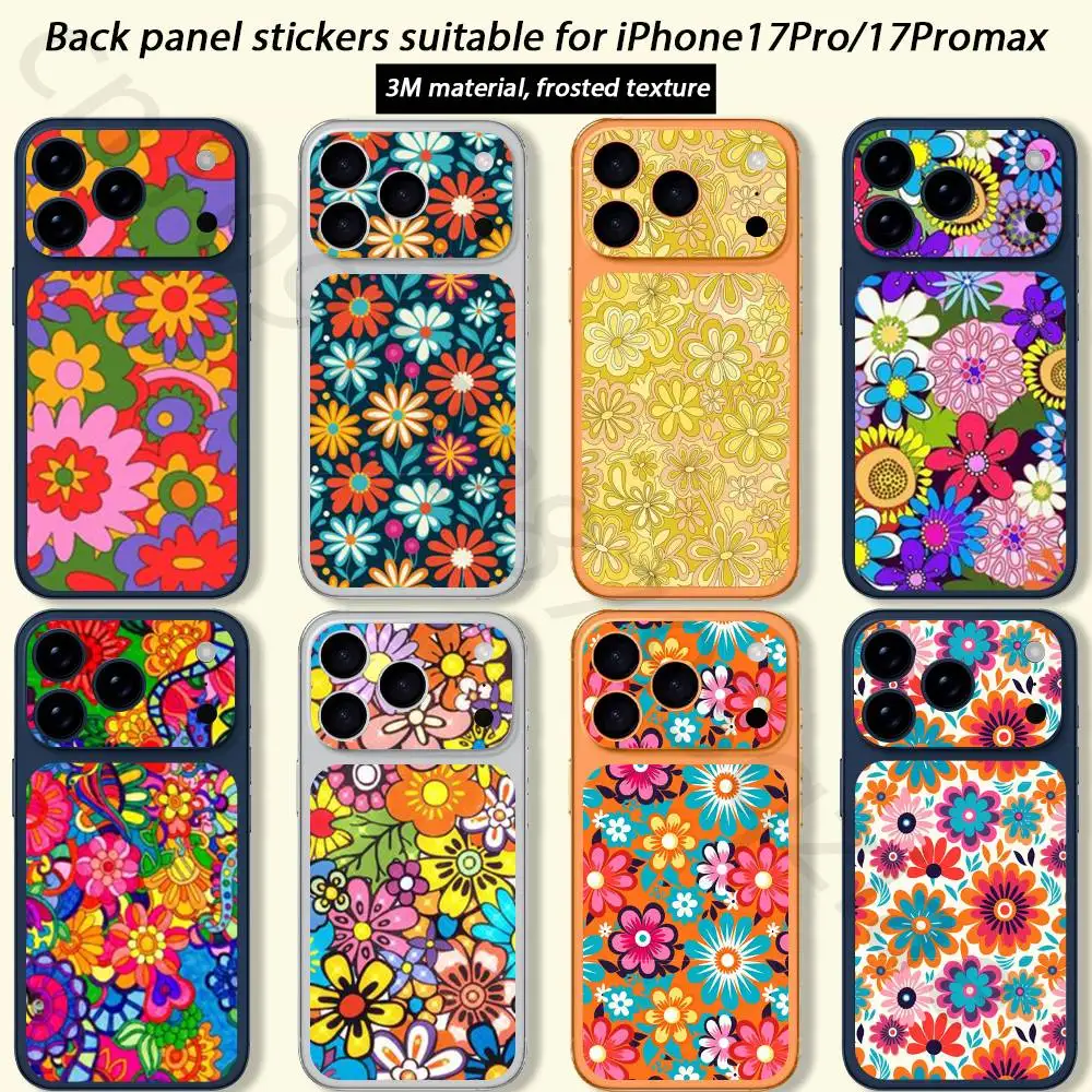 

Hippie Psychedelic floral flowers TICKET Decal Skin Wrap for iPhone 17 Pro/Pro max Protective Film for Back, Frame, Camera