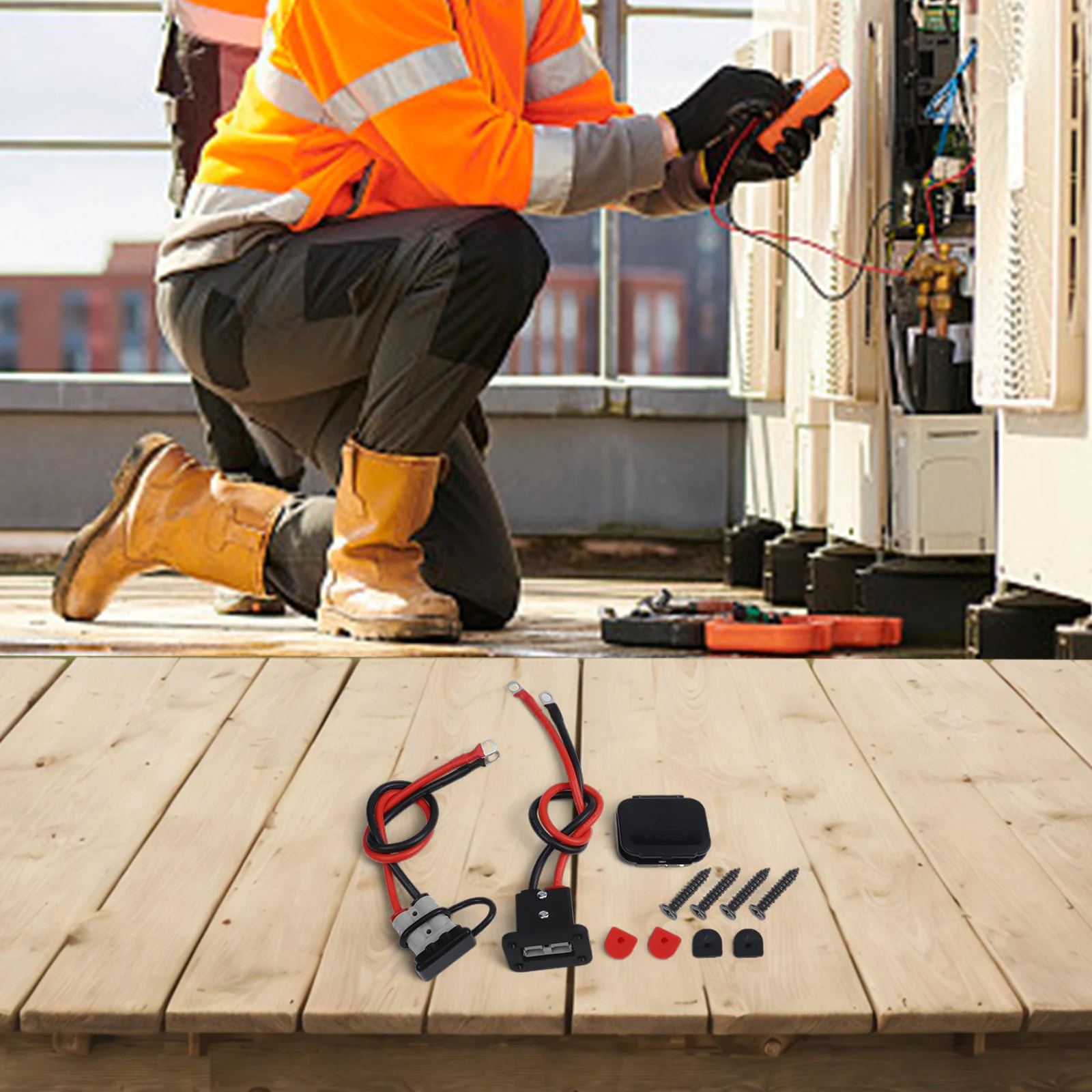 

50A FOR Anderson Battery Quick Connect/Disconnect Connector 8AWG For Trailer Flexible Battery Connector For Vehicles Car Connect