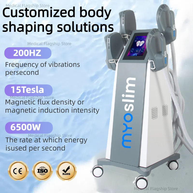 

Профессиональный NEO 6500 Вт RF машина Hi-EMT для моделирования тела, сжигания жира, для похудения MYOslim, оборудование для стимуляции мышц тела