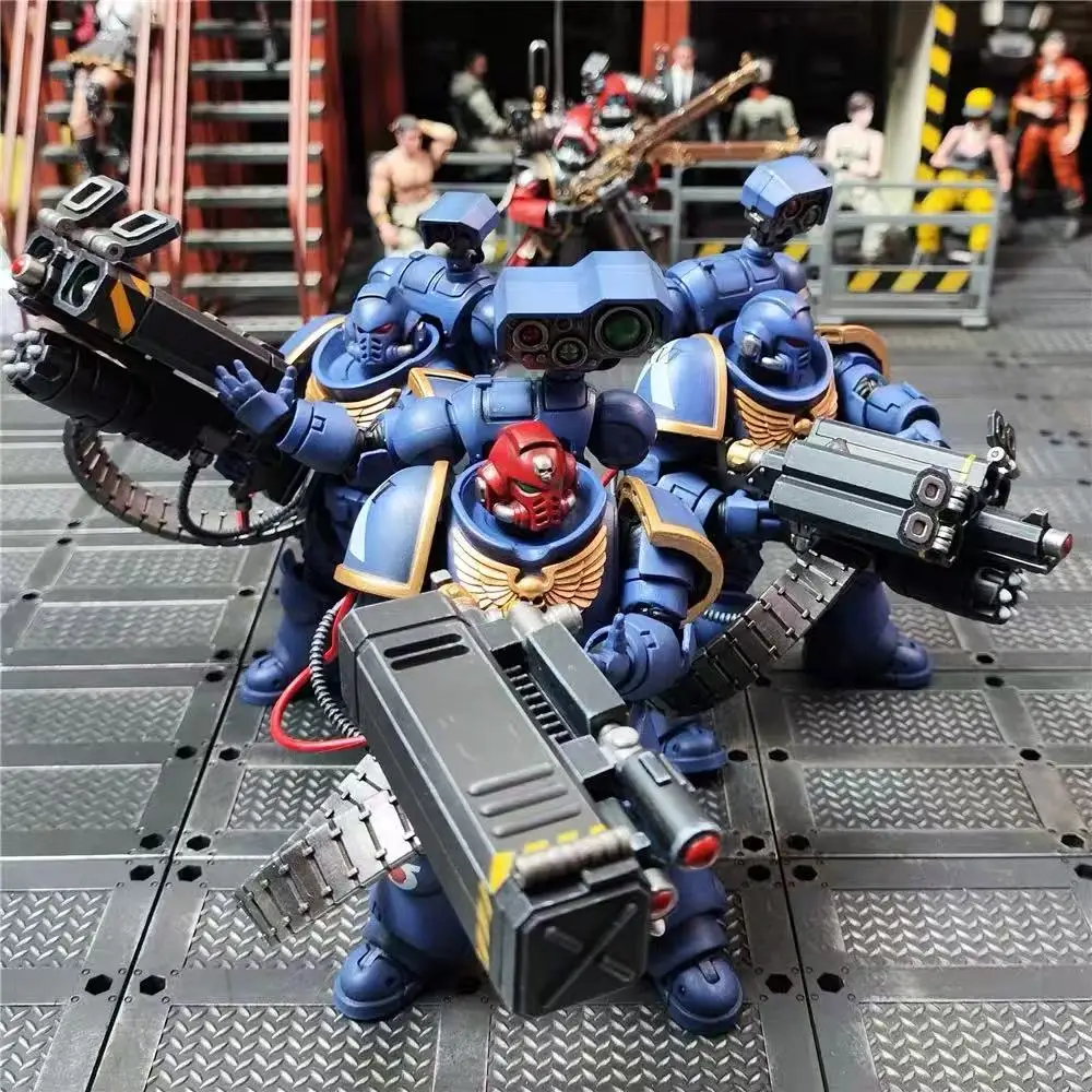 

【JOYTOY】1/18 Фигурка Warhammer 40K Ultramarines Desolation Marine с Castellan Launcher (Superkrak) Игрушка