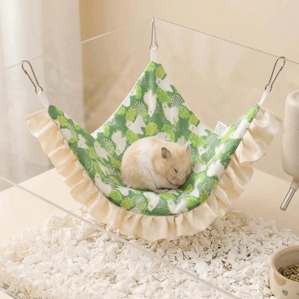 Breathable Breathable PET Hammock Compact Corner Hanging Guinea Pig Metal Corner Bed For Pet Hamster